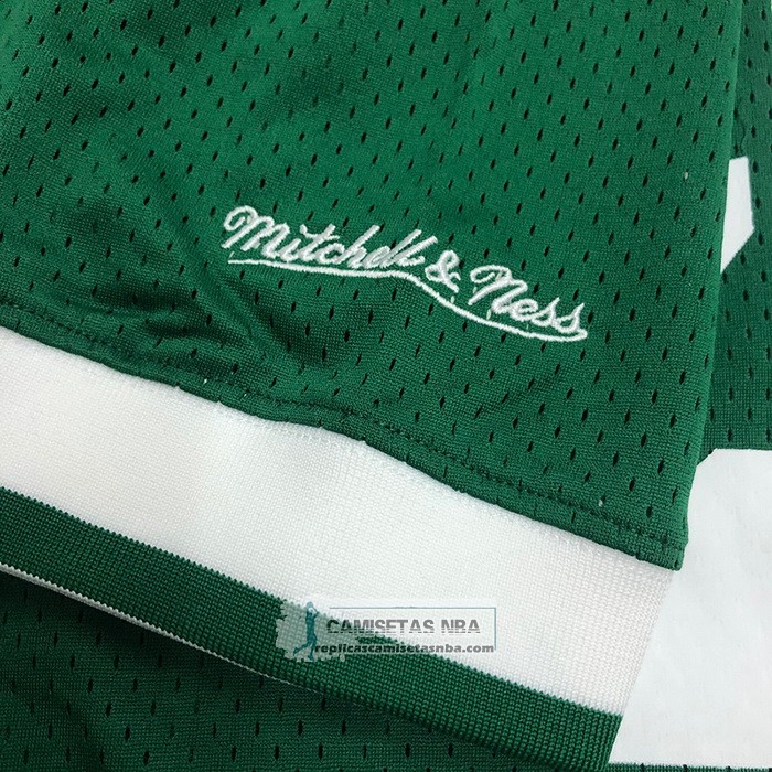 Camiseta Manga Corta Boston Celtics Larry Bird NO 33 Verde